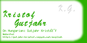 kristof gutjahr business card